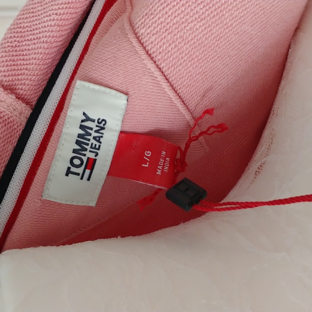 Tommy Jeans Pink Hoodie Sweatshirt/Dress. Size L. - Picture 11 of 11